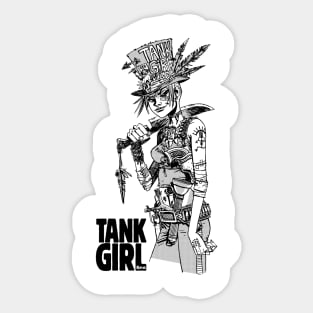 Tank Girl IV (Milk,F*gs,Paper) Monochrome. Sticker